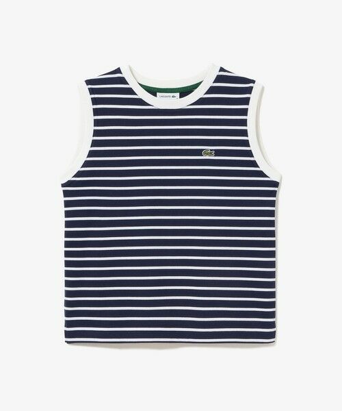 LACOSTE / ラコステ Tシャツ | ノースリーブボーダーTシャツ | 詳細4