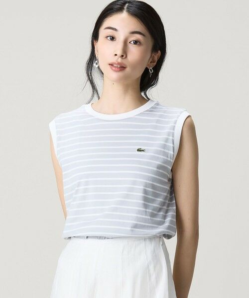 LACOSTE / ラコステ Tシャツ | ノースリーブボーダーTシャツ | 詳細11