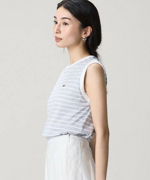 LACOSTE / ラコステ Tシャツ | ノースリーブボーダーTシャツ | 詳細12
