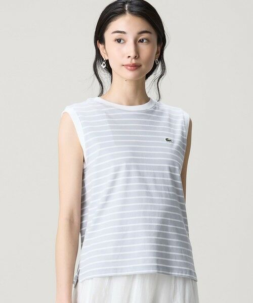 LACOSTE / ラコステ Tシャツ | ノースリーブボーダーTシャツ | 詳細15