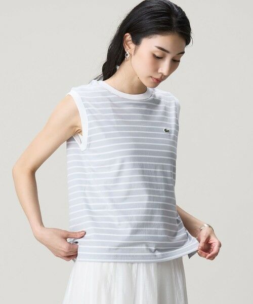 LACOSTE / ラコステ Tシャツ | ノースリーブボーダーTシャツ | 詳細16