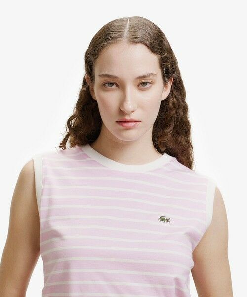 LACOSTE / ラコステ Tシャツ | ノースリーブボーダーTシャツ | 詳細16