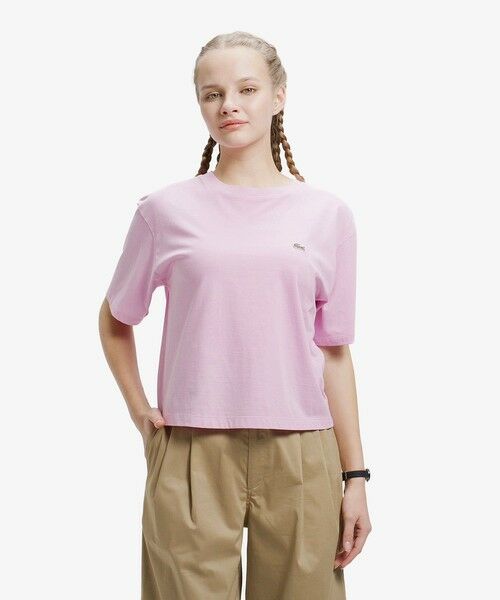 LACOSTE / ラコステ Tシャツ | ピグメントダイTシャツ(ピンク)