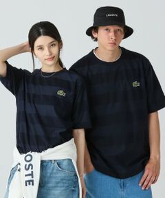 LACOSTE / ラコステ Tシャツ | オーバーサイズ パイル地切り替え同色ボーダーTシャツ
