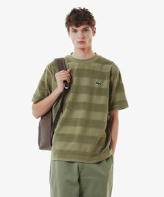 LACOSTE / ラコステ Tシャツ | オーバーサイズ パイル地切り替え同色ボーダーTシャツ