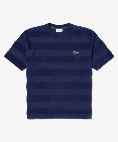 LACOSTE / ラコステ Tシャツ | オーバーサイズ パイル地切り替え同色ボーダーTシャツ | 詳細9