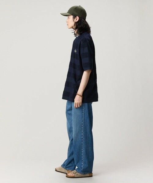 LACOSTE / ラコステ Tシャツ | オーバーサイズ パイル地切り替え同色ボーダーTシャツ | 詳細7