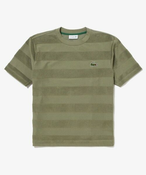 LACOSTE / ラコステ Tシャツ | オーバーサイズ パイル地切り替え同色ボーダーTシャツ | 詳細10