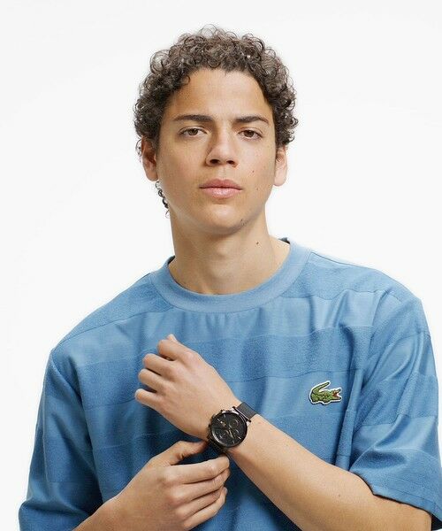 LACOSTE / ラコステ Tシャツ | オーバーサイズ パイル地切り替え同色ボーダーTシャツ | 詳細11