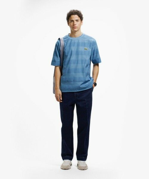 LACOSTE / ラコステ Tシャツ | オーバーサイズ パイル地切り替え同色ボーダーTシャツ | 詳細20