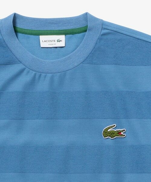 LACOSTE / ラコステ Tシャツ | オーバーサイズ パイル地切り替え同色ボーダーTシャツ | 詳細17