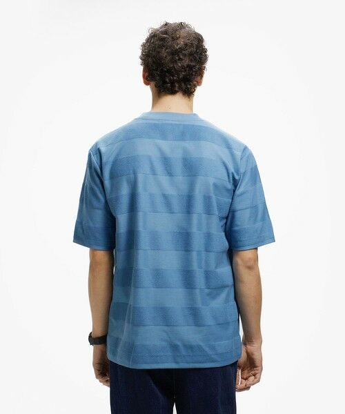 LACOSTE / ラコステ Tシャツ | オーバーサイズ パイル地切り替え同色ボーダーTシャツ | 詳細12