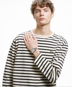 LACOSTE / ラコステ Tシャツ | スクエアネックボーダー長袖Tシャツ