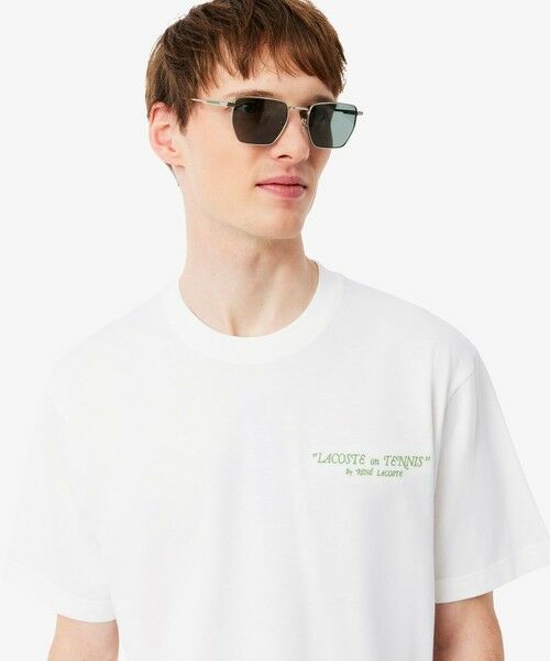 LACOSTE / ラコステ Tシャツ | ルネ・ラコステ シグネチャー&ラケットプリントTシャツ | 詳細1