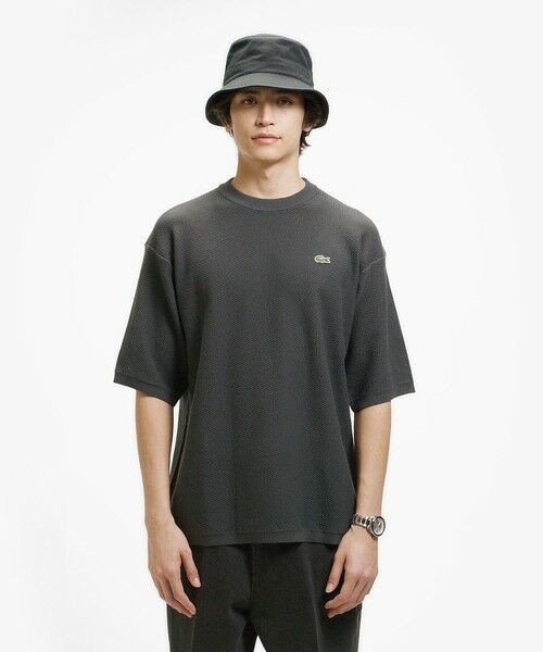 LACOSTE / ラコステ Tシャツ | 鹿の子メッシュニットTシャツ(ダークアッシュ)