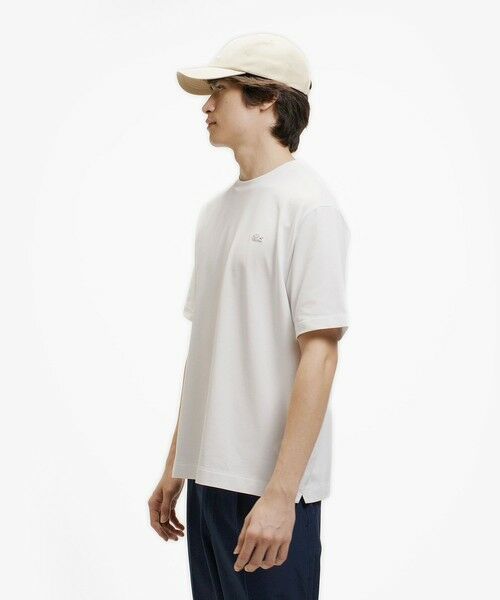 LACOSTE / ラコステ Tシャツ | 二層構造 消臭 速乾 UVカット ワンポイント アウトラインロゴクルーネック半袖Tシャツ | 詳細4