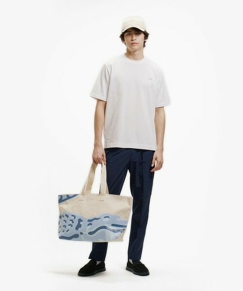 LACOSTE / ラコステ Tシャツ | 二層構造 消臭 速乾 UVカット ワンポイント アウトラインロゴクルーネック半袖Tシャツ | 詳細5