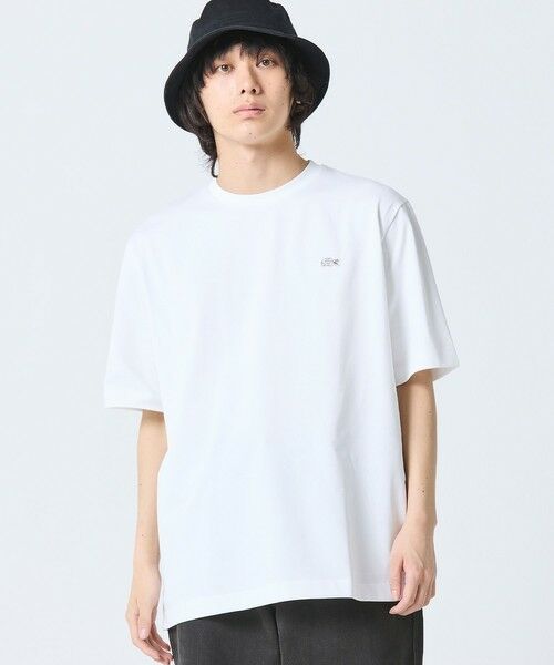 LACOSTE / ラコステ Tシャツ | 二層構造 消臭 速乾 UVカット ワンポイント アウトラインロゴクルーネック半袖Tシャツ | 詳細1