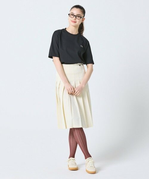 LACOSTE / ラコステ Tシャツ | 二層構造 消臭 速乾 UVカット ワンポイント アウトラインロゴクルーネック半袖Tシャツ | 詳細6