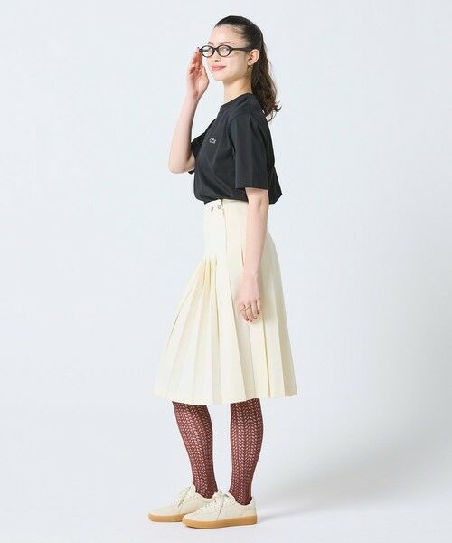 LACOSTE / ラコステ Tシャツ | 二層構造 消臭 速乾 UVカット ワンポイント アウトラインロゴクルーネック半袖Tシャツ | 詳細7