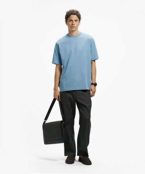LACOSTE / ラコステ Tシャツ | 二層構造 消臭 速乾 UVカット ワンポイント アウトラインロゴクルーネック半袖Tシャツ | 詳細15