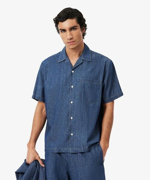 LACOSTE / ラコステ シャツ・ブラウス | オープンカラーデニムシャツ（インディゴブルー）