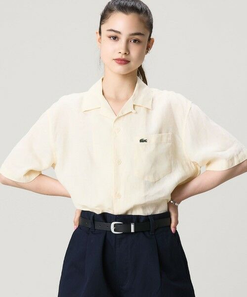 LACOSTE / ラコステ シャツ・ブラウス | オーバーサイズ リネンオープンカラーシャツ | 詳細3