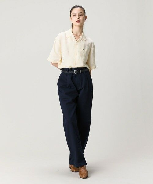 LACOSTE / ラコステ シャツ・ブラウス | オーバーサイズ リネンオープンカラーシャツ | 詳細5