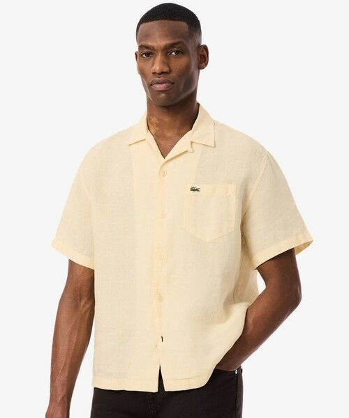 LACOSTE / ラコステ シャツ・ブラウス | リネンオープンカラーシャツ | 詳細1