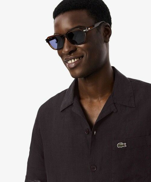 LACOSTE / ラコステ シャツ・ブラウス | リネンオープンカラーシャツ | 詳細7