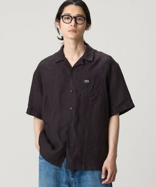 LACOSTE / ラコステ シャツ・ブラウス | オーバーサイズ リネンオープンカラーシャツ | 詳細12