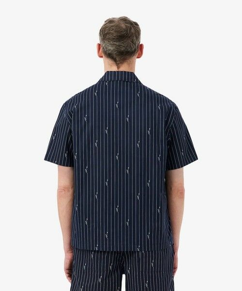 LACOSTE / ラコステ シャツ・ブラウス | チョークストライププリントツイルオープンカラーシャツ | 詳細1