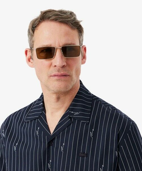 LACOSTE / ラコステ シャツ・ブラウス | チョークストライププリントツイルオープンカラーシャツ | 詳細2