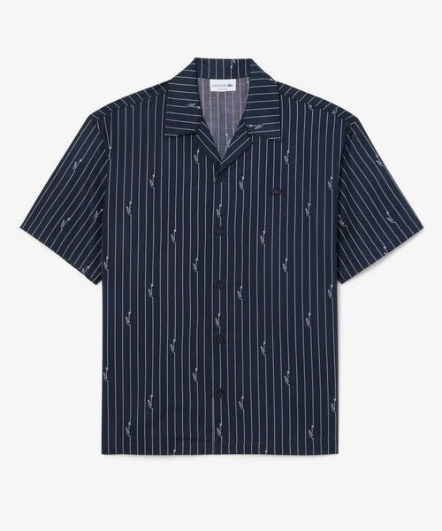 LACOSTE / ラコステ シャツ・ブラウス | チョークストライププリントツイルオープンカラーシャツ | 詳細3