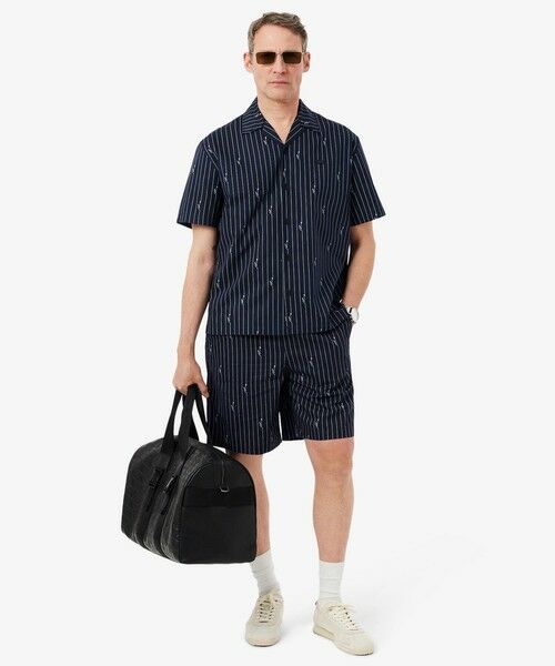 LACOSTE / ラコステ シャツ・ブラウス | チョークストライププリントツイルオープンカラーシャツ | 詳細7