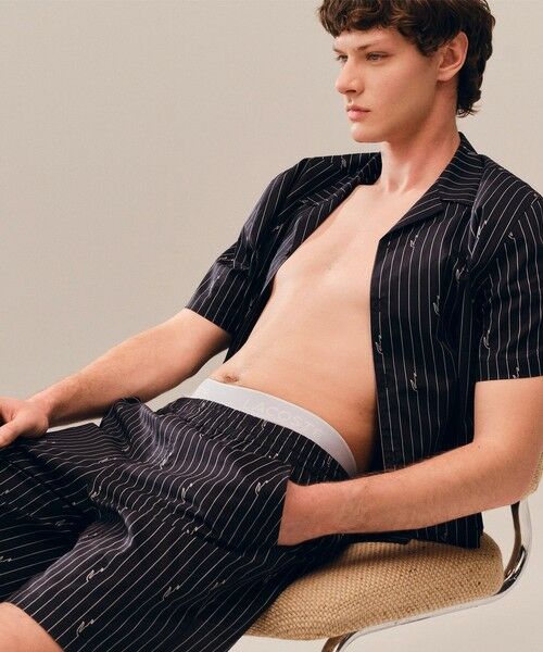 LACOSTE / ラコステ シャツ・ブラウス | チョークストライププリントツイルオープンカラーシャツ | 詳細8