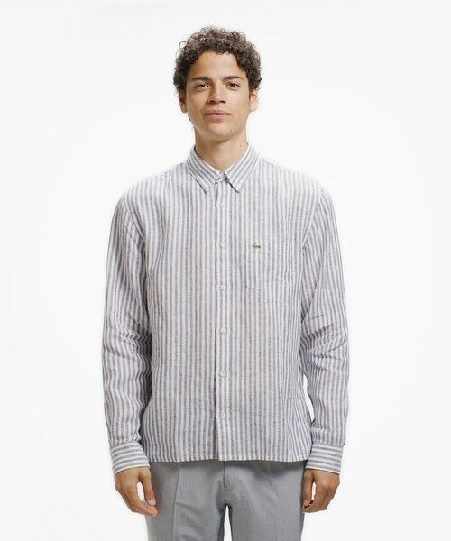 LACOSTE / ラコステ シャツ・ブラウス | リネンストライプシャツ | 詳細2