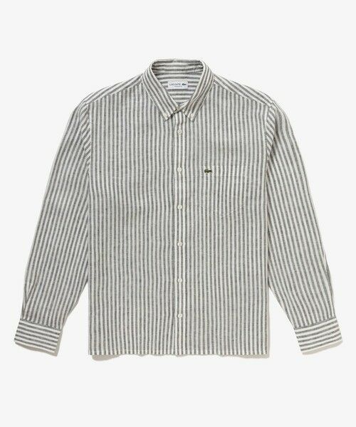 LACOSTE / ラコステ シャツ・ブラウス | リネンストライプシャツ | 詳細13