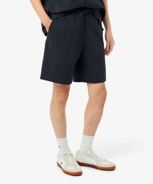 LACOSTE / ラコステ ショート・ハーフ・半端丈パンツ | シアサッカーショートパンツ（ブラック）