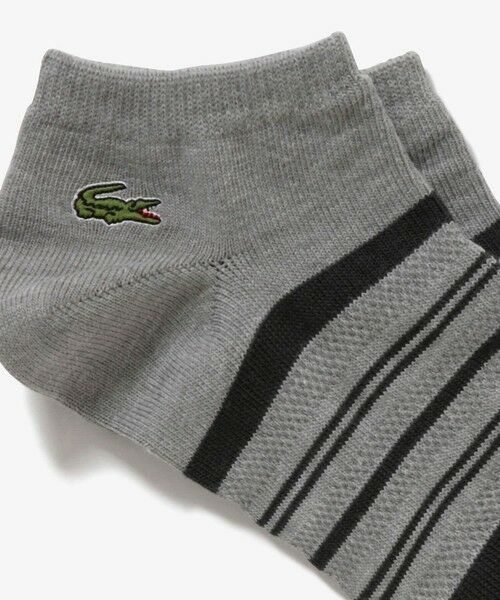 LACOSTE / ラコステ ソックス | メッシュ切り替えボーダーくるぶし丈ソックス 25-27cm | 詳細2