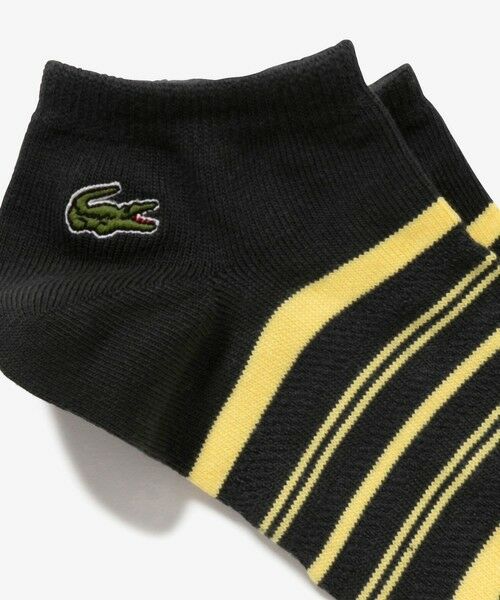 LACOSTE / ラコステ ソックス | メッシュ切り替えボーダーくるぶし丈ソックス 25-27cm | 詳細4