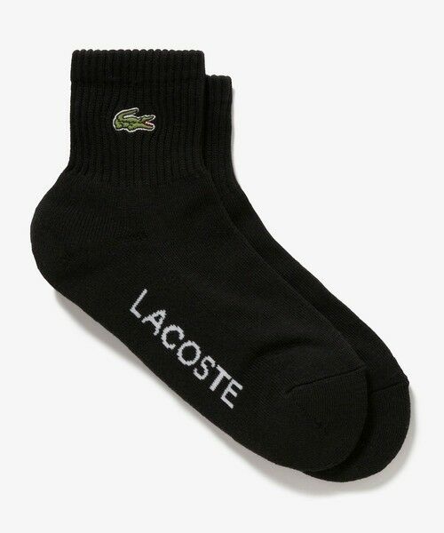 LACOSTE / ラコステ ソックス | ワニロゴパッチウィメンズリブソックス（ブラック）