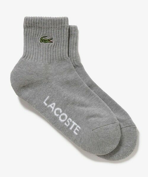 LACOSTE / ラコステ ソックス | ワニロゴパッチウィメンズリブソックス（グレー）