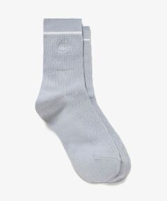 LACOSTE / ラコステ ソックス | 配色ラインケーブルニットソックス