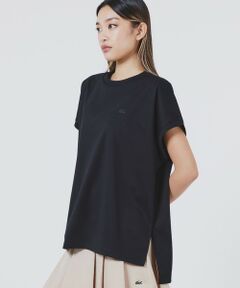 LACOSTE / ラコステ Tシャツ | 【オンライン限定】LACOSTE ルーズフィット フレンチスリーブ サイドスリット クルーネックTシャツ