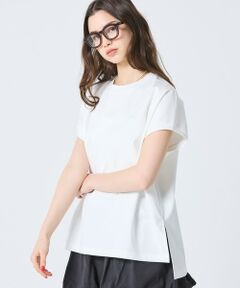 LACOSTE / ラコステ Tシャツ | 【オンライン限定】LACOSTE ルーズフィット フレンチスリーブ サイドスリット クルーネックTシャツ