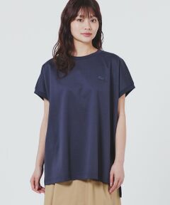 LACOSTE / ラコステ Tシャツ | 【オンライン限定】LACOSTE ルーズフィット フレンチスリーブ サイドスリット クルーネックTシャツ