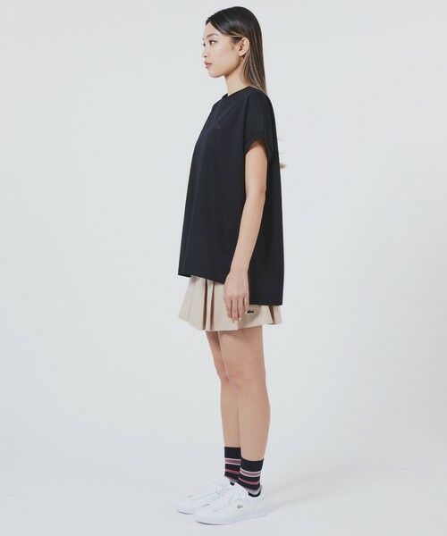 LACOSTE / ラコステ Tシャツ | 【オンライン限定】LACOSTE ルーズフィット フレンチスリーブ サイドスリット クルーネックTシャツ | 詳細3