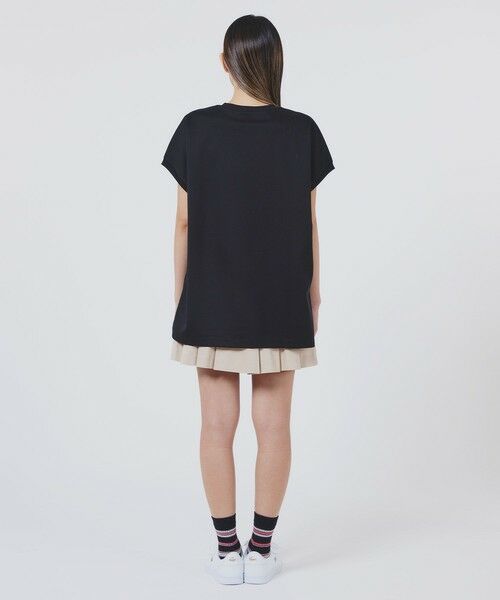 LACOSTE / ラコステ Tシャツ | 【オンライン限定】LACOSTE ルーズフィット フレンチスリーブ サイドスリット クルーネックTシャツ | 詳細4