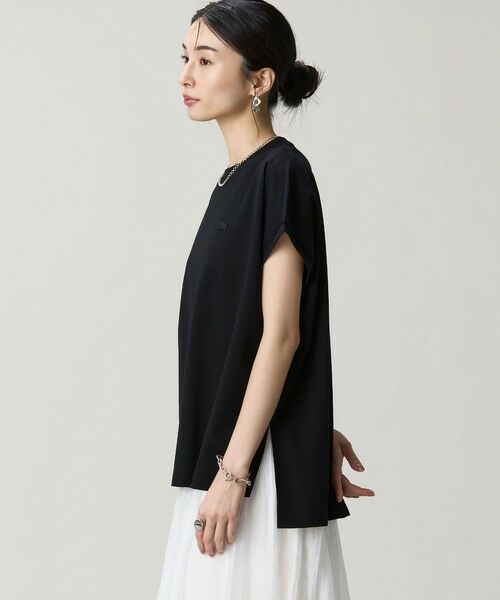 LACOSTE / ラコステ Tシャツ | 【オンライン限定】LACOSTE オーバーサイズ フレンチスリーブ サイドスリット クルーネックTシャツ | 詳細2